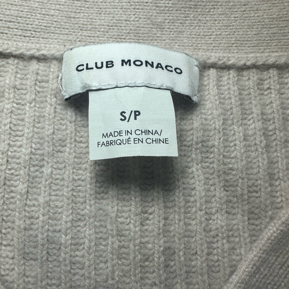 Club Monaco Cream Button-Up Cardigan - Picture 6 of 14